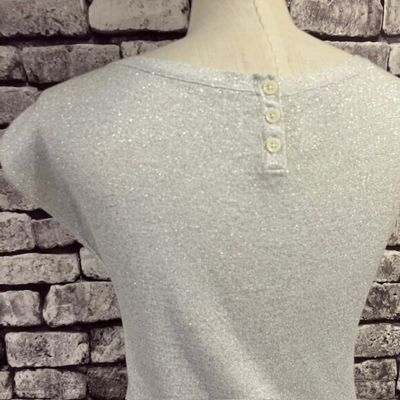 Talbots NWT Silver Sleeveless Blouse Size M - Picture 7 of 9